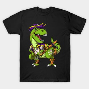 T-Rex Dinosaur Pirate T-Shirt